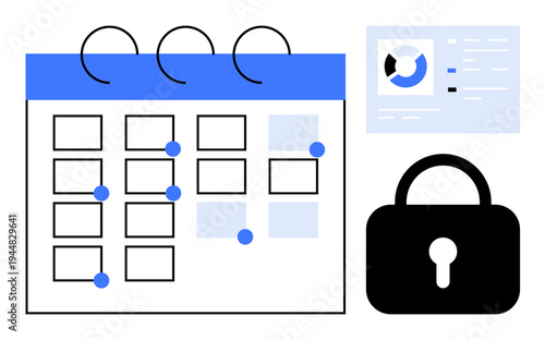 Secure scheduling. Secure scheduling combines calendaring and privacy with lock elements ensuring data protection. Secure scheduling is ideal for apps, corporate use, and productivity tools. Suitable