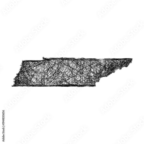 Sketch Tennessee outline map design
