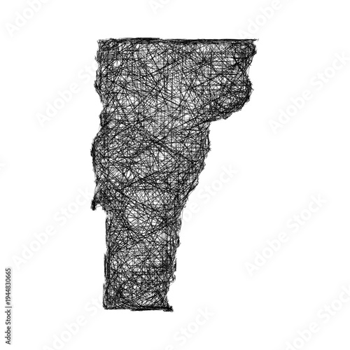 Sketch Vermont outline map design