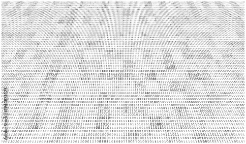 The Digital Synapse - Artistic Binary Wave and Neural Data Distribution Pattern