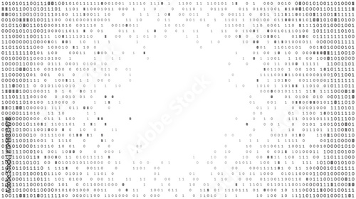 Digital Aperture - Minimalist Binary Frame with Central Negative Space Void