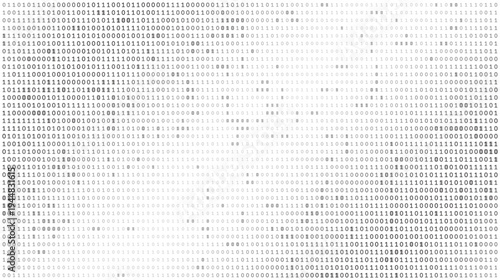 The Digital Tapestry - Dense Binary Code Grid and Data Visualization