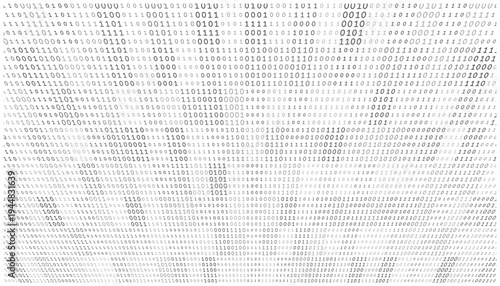 Digital Curvature - Artistic Perspective of Flowing Binary Data Arrays
