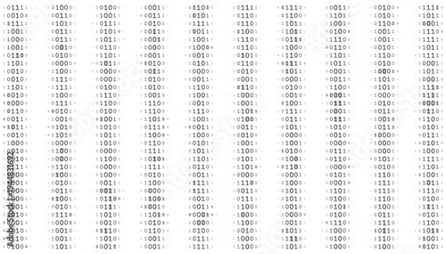 Structured Binary Matrix - Quad-Column Technical Data Distribution in Grayscale
