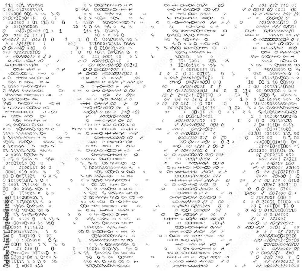 Fototapeta premium Structured Data Waterfall - Parallel Binary Columns for Server Architecture