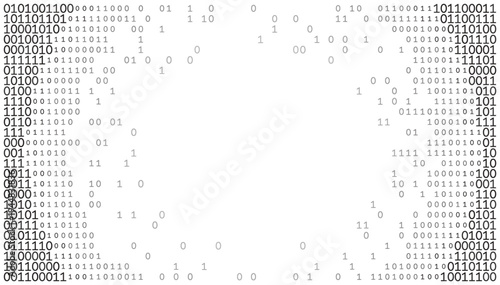 Peripheral Logic - High-Contrast Binary Frame with Central Negative Space Dispersion