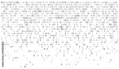 Cascading Digital Rain - Dense Binary Header with Fading Data Distribution