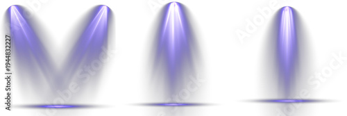 Set of spotlight strong directional, for concert illumination.