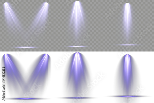 Set of lamp spot creative, for concert illumination.
