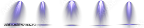 Collection of lamp spot bright, on transparent background.