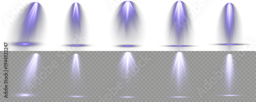 Set of light sources bright, for concert illumination.