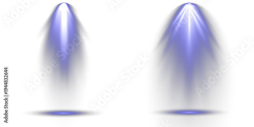 Collection of stage scene blue vivid, on transparent background.