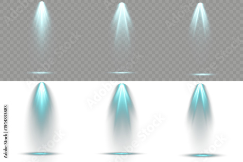 Group of stage scene abstract, illuminates darkness.