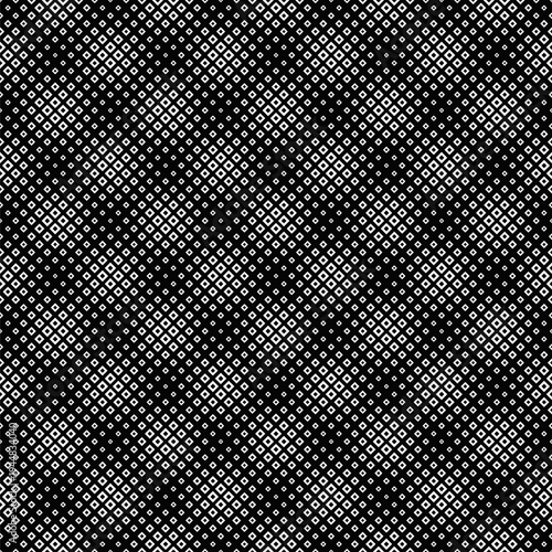 Black and white seamless geometrical square pattern background - monochrome abstract vector design