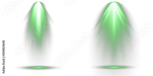 Collection of lamp spot realistic vivid, for concert illumination.