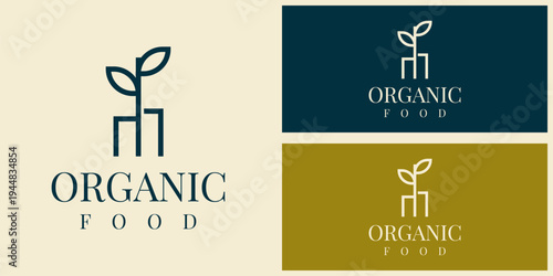 organic food logo design