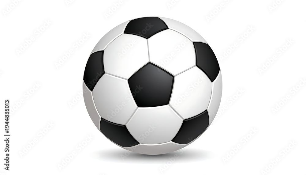 Fototapeta premium Soccer ball isolated on white background, perfect for sports and games.