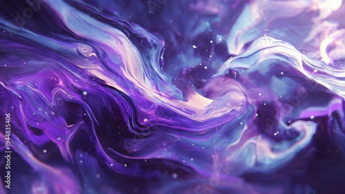 Dynamic Purple and Blue Liquid Marble Texture Background