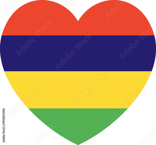 Free Download Mauritius flag icon in heart shape. Heart shaped national flag of Mauritius badge. Flag of Mauritius button, sticker. Flag backdrop, banner. - GFXLoad