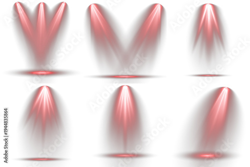 Bundle of lamp spot abstract, professional studio lighting.