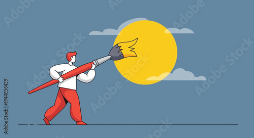 Man holding large blowtorch flame.