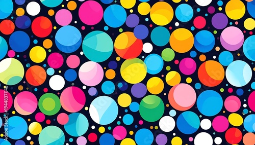 A colorful abstract background with numerous circles of various sizes