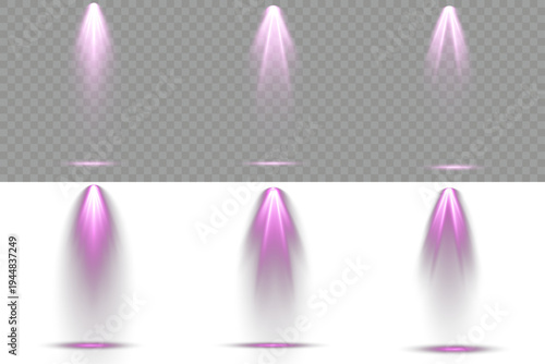 Set of floodlight creative, isolated on background.