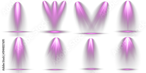 Collection of light beam creative, for concert illumination.