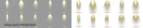 Bundle of light sources yellow vivid, disco club event.