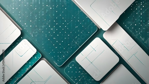 Modern laptop, smartphone and office supplies on white desk top view