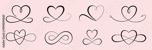 Black Heart and Infinity Symbol Designs love romance