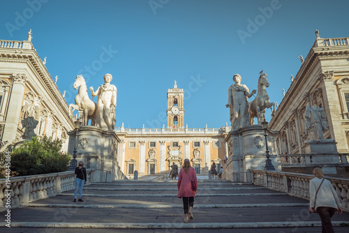 Photography Rome, Italy: Statues and building on Capitoline Hill