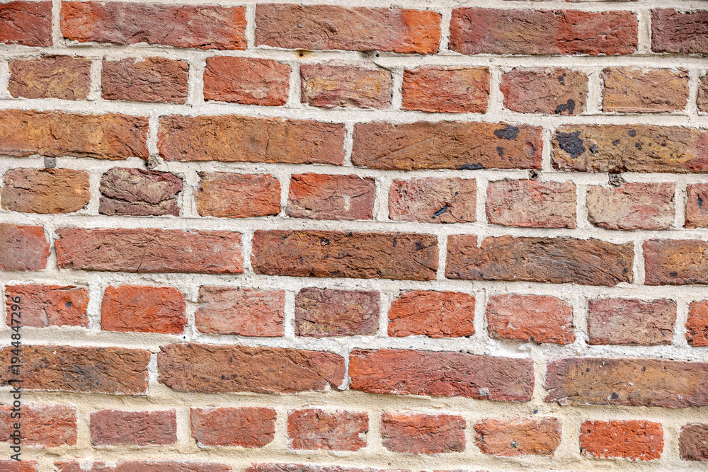 Fototapeta premium Old red brick wall texture in bruges, belgium