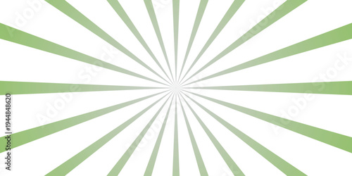 Green gradient sunburst background with radiating lines from the center on a white canvas radial abstract