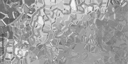 Intricate abstract mosaic pattern with irregular polygonal shapes and metallic sheen in grayscale for futuristic backgrounds and sophisticated design elements