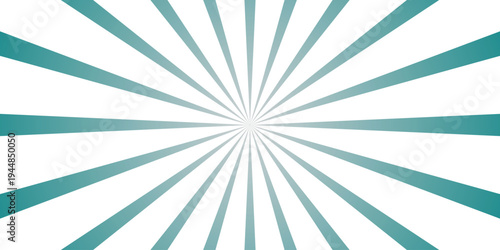 Teal and White Radial Burst Pattern with Fading Lines Emanating from a Central Point sunburst rays
