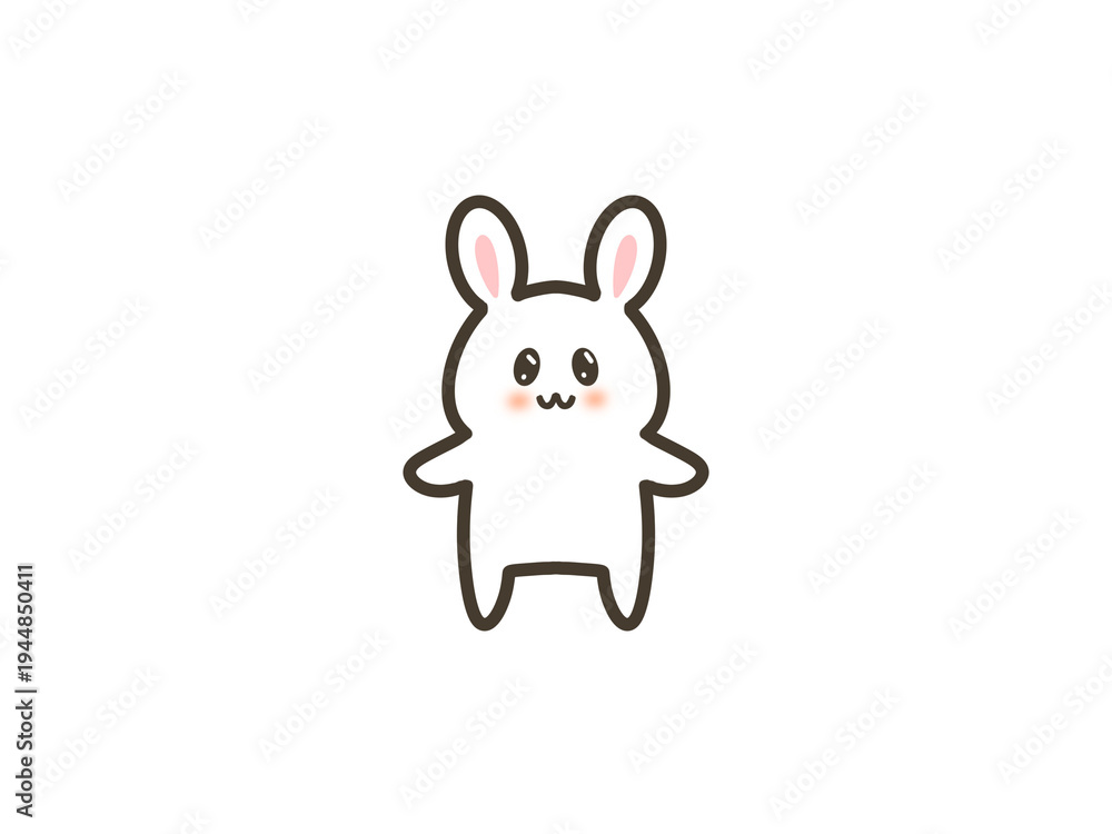 Obraz premium cute rabbit character
