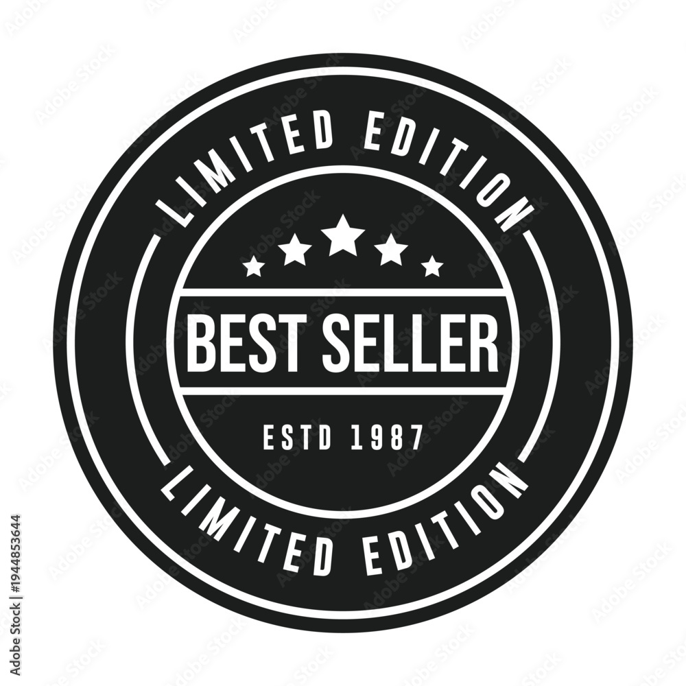 Fototapeta premium Classic Best Seller Label Rubber Stamp Seal