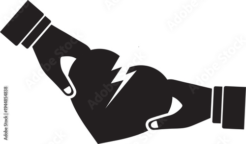 Heartbreak, broken love, and troubled relationships concept