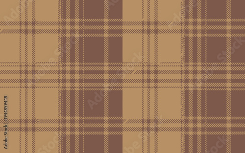 Brown and tan plaid pattern with intersecting lines and squares