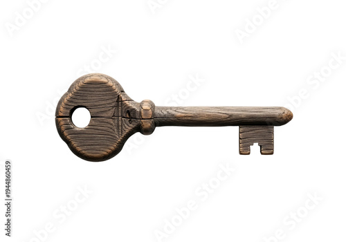 Wallpaper Mural Vintage Wooden Key Close up Detail, Warm Lighting Torontodigital.ca