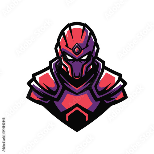 Cartoon superhero character in red armor.