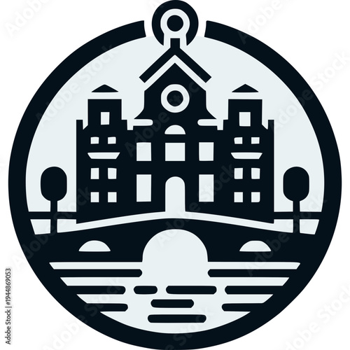 Amsterdam Skyline Vector Icon
