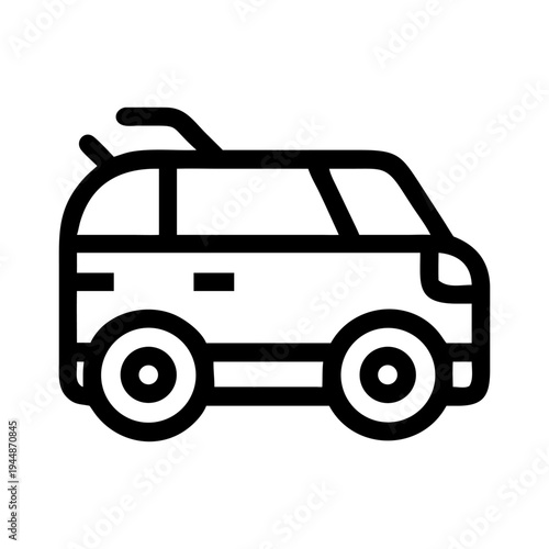 Vector illustration of a minivan icon