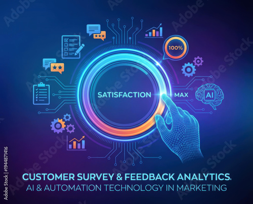 Stars satisfaction monitor customers support excellent marketing feedback glowing circular interface with digital hand touch center stars Customer experience and digital marketing concept