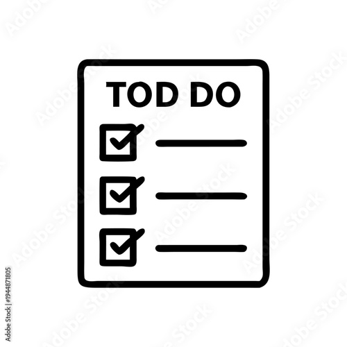 Vector to-do list icon with checkboxes