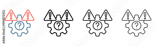 Issue Management Icon Collection Set Different Style