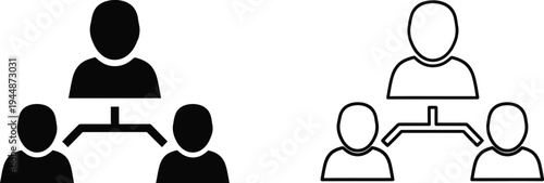 Business teamwork partnership collaboration icons isolated on transparent background, Vector