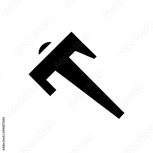 Minimal Caliper Silhouette Vector, Precision Caliper Measurement Icon, Vernier Caliper Minimal Tool Illustration, Engineering Measuring Caliper Silhouette Design, Simple Caliper Measurement Tool Graph