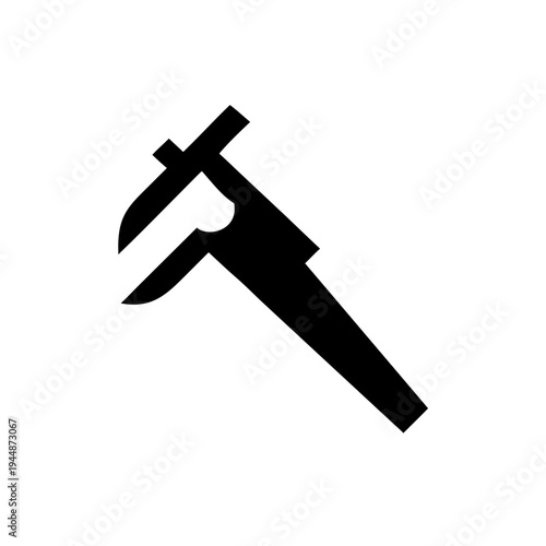 Minimal Caliper Silhouette Vector, Precision Caliper Measurement Icon, Vernier Caliper Minimal Tool Illustration, Engineering Measuring Caliper Silhouette Design, Simple Caliper Measurement Tool Graph